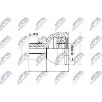 Poloosa kola Sada kloubů pro hnací hřídel NTY NPZ-VV-014
