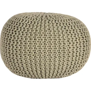 Sedací pytel LABEL51 pletený puf GEBREID olivový M Color: Olive green SH-24.060