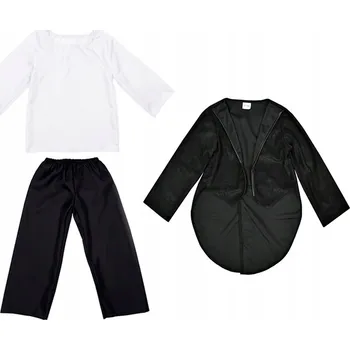 Karnevalový kostým KOSTÝM GALOVÝ HALENKA KALHOTY BÍLO-ČERNÉ 3 el