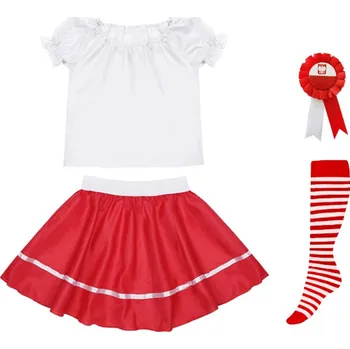 Karnevalový kostým NÁRODNÍ KOSTÝM , SUKNĚ A HALENKA, BAVLNĚNÁ, 98-110