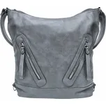 Velký středně šedý kabelko-batoh s kapsami Abigail