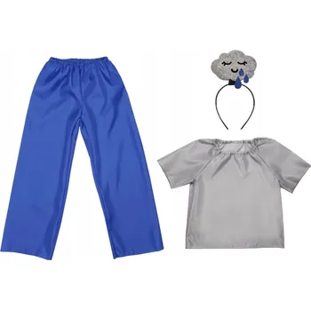 Karnevalový kostým KOSTÝM DO DEŠTĚ KALHOTY ČELENKA 116-128 4 díly