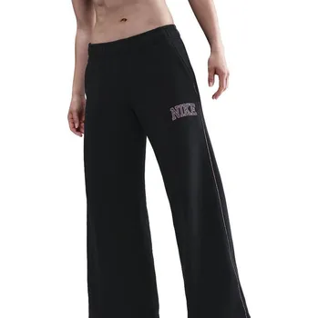 Dámské legíny Dámské tepláky NIKE-W NSW PHNX FLC LOGO WIDE LEG BLACK Černá M