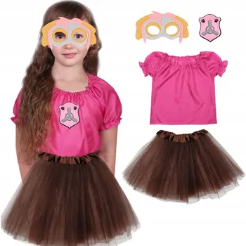 Karnevalový kostým KOSTÝM PEJSEK PILOT RŮŽOVÝ 98-110 5 dílků