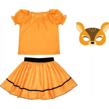Karnevalový kostým KOSTÝM SRNKA HALENKA SUKNĚ MASKA 134-140