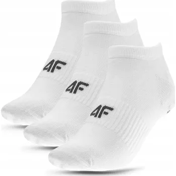 Dámské ponožky Dámské ponožky kotníkové ponožky 4F 3-pack bílé ponožky USOCF USOCF443 35-38
