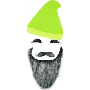 Karnevalový kostým KOSTÝM TRPASLÍK ELF SKŘÍTEK BRADA ZELENÝ 2el