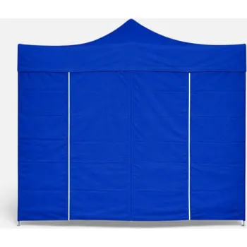 Zahradní altán 4m boční plachta nůžkový stan s dveřmi barva Modrá