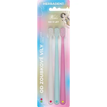Zubní kartáček Herbai HERBADENT KIDS GLOW Zubní kartáčky s velmi jemnými vlákny 3 ks