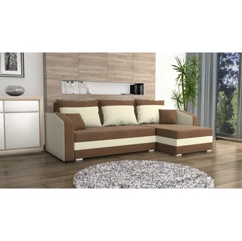 Sedací souprava FALCO Rohová sedací souprava Fabian hnědá/béžová univerzální