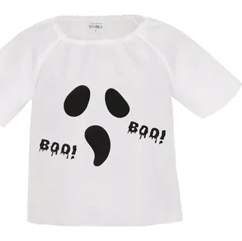 Karnevalový kostým BLŮZA DUCH KOSTÝM STRAŠIDELNÝ OBLEK NA HALLOWEEN DUCH KASPER BÍLÁ 98-110