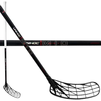 Florbal Unihoc UNILITE MID 27 BLACK/RED CLASSIC Florbalová hůl černá / červená, Levá (levá ruka dole), 100cm (=110cm)