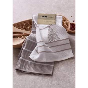 Utěrka Vaflové utěrky - Motiv vánoční stromky