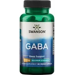 Swanson Maximum Strength GABA Doplněk stravy s obsahem GABA 60 ks, vegetariánská kapsle, 750 mg