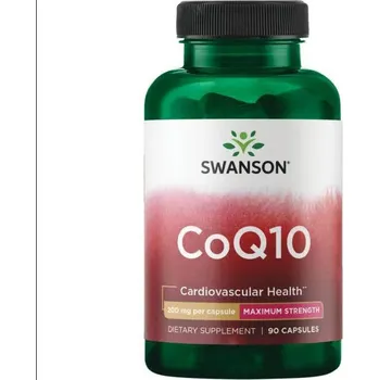 Swanson CoQ10 Doplněk stravy s obsahem CoQ10 90 ks, vegetariánská kapsle, 200 mg, EXP. 08/2025