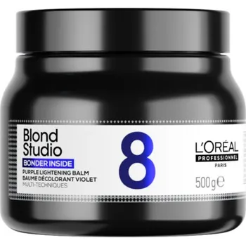 Barva na vlasy L'Oréal Professionnel Blond Studio Purple Lightening Balm 8 zesvětlující balzám 500 g