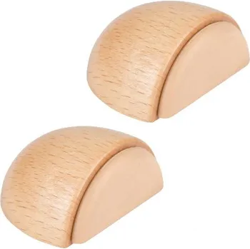 Walteco Dveřní zarážka 49x38x23 mm, dřevo, samolepící, buk, 2 ks