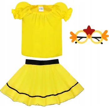 Karnevalový kostým KUŘECÍ KOSTÝM KUŘECÍ KOSTÝM Velikonoce VELIKONOČNÍ ŽLUTÝ 116-128 3 ks