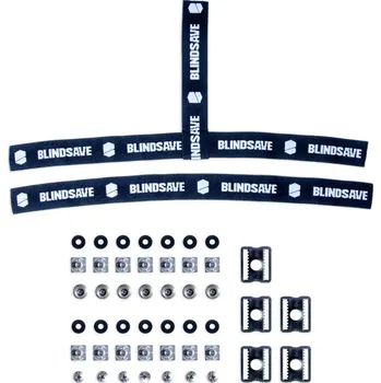 Florbalový chránič BlindSave Goalie mask straps & screws (ORIGINAL) Náhradní pásky černá / šedá