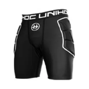 Florbalový chránič Unihoc Goalie shorts FLOW Brankářské šortky XXXL, černá / bílá