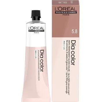 Barva na vlasy L'Oréal Professionnel Dia Color alkalická demi-permanentní barva na vlasy bez amoniaku 60 ml, 4.12