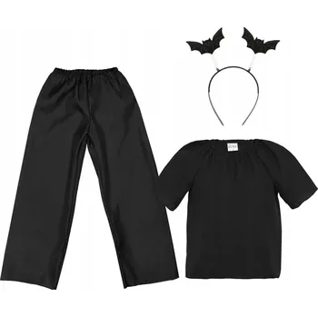 Karnevalový kostým KOSTÝM NETOPÝR ČERNÝ 146-158 3 díly