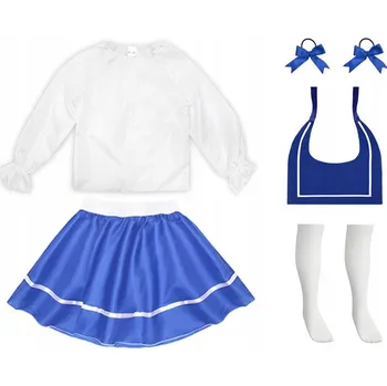 Karnevalový kostým KOSTÝM OUTFIT SUKNĚ BÍLO-MODRÁ 134-140