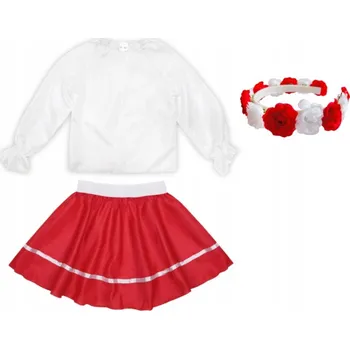 Karnevalový kostým KOSTÝM KROJ SUKNĚ HALENKA 134-140 3 díly