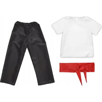 Karnevalový kostým PIRÁTSKÝ KOSTÝM KALHOTY HALENKA PÁSEK 134-140