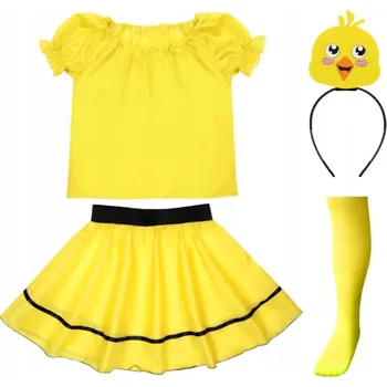 Karnevalový kostým KOSTÝM KUŘÁTKO, OBLEČENÍ KUŘE SADA Velikonoce ČELENKA 98-110