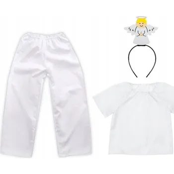 Karnevalový kostým KOSTÝM ANDĚL KALHOTY ČELENKA BÍLÁ 98-110 4el