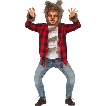 Karnevalový kostým KOSTÝM VLKODLAK KOŠILE KAPUCE 110-115