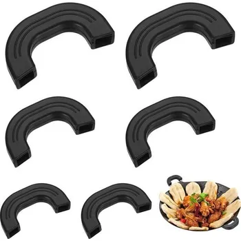 Parní hrnec 3 páry silikonových rukojetí na hrnce, tepelně odolné silikonové rukojeti na pánve, protiskluzové
