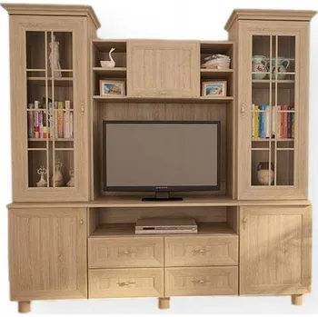 Komoda Vitrína dub sonoma světlá matná 207 x 200 x 44 cm eMeblast