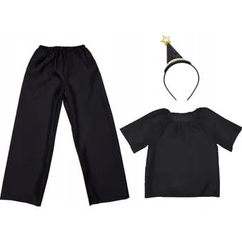 Karnevalový kostým KOSTÝM ČARODĚJE / KOUZELNÍKA - SET (VEL. 98-110) 3 DÍLY