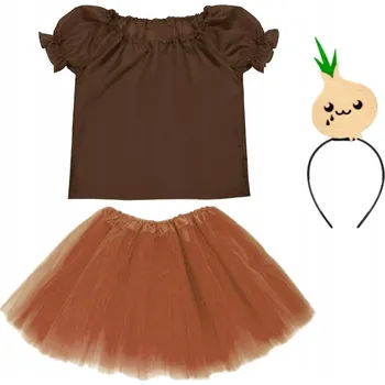 Karnevalový kostým KOSTÝM CIBULE ČELENKA ZELENINA CIBULKA 98-110