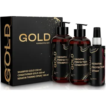 Kosmetická sada Brazil Keratin Gold Luxury Gift Set sada pro péči o suché a oslabené vlasy 1 ks