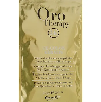 Barva na vlasy Fanola OroTherapy De-Color Therapy modrý zesvětlovací prášek 12 x 75 g