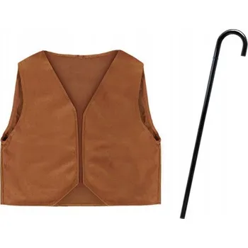 Karnevalový kostým KOSTÝM PASTUŠKA KOSTÝM PASTUŠKA NA JESLIČKY VESTA LASKA HNĚDÁ 134-140