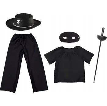 Karnevalový kostým KOSTÝM KLOBOUK MASKA KALHOTY 134-140 5ks