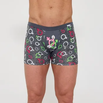 Pánské spodní prádlo Cornette Tattoo 280/256 Swimmer boxerky S-2XL šedá XXL