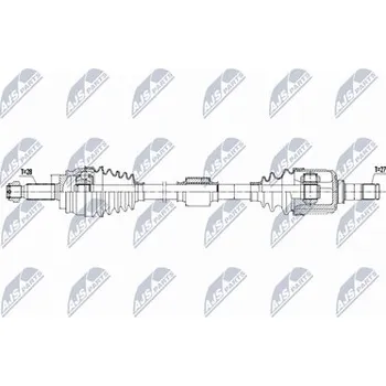 Poloosa kola Hnací hřídel - poloosa NTY NPW-MS-088