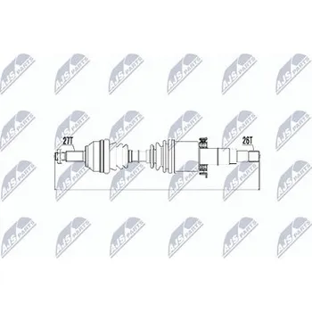 Poloosa kola Hnací hřídel - poloosa NTY NPW-JG-001