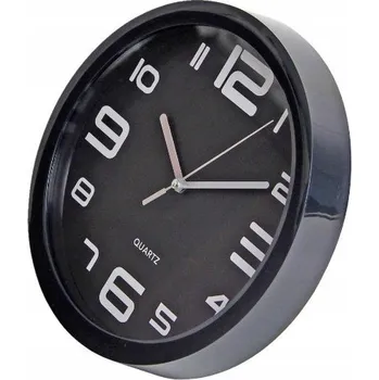 Hodiny Nástěnné hodiny TAO černé na baterie 22 cm kovové