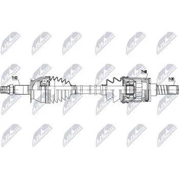Poloosa kola Hnací hřídel - poloosa NTY NPW-NS-175