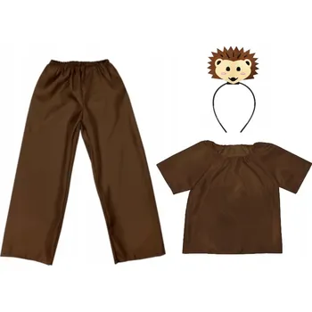 Karnevalový kostým KOSTÝM JEŽEK KALHOTY HALENKA ČELENKA 134-140 4el