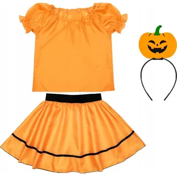 Karnevalový kostým KOSTÝM DÝNĚ PŘEVLEK NA HALLOWEEN KARNEVAL PODZIMNÍ BÁL 98-110 4 dílný