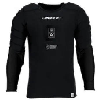 Florbal Unihoc Goalie T-shirt ALPHA REBOUND CTRL longsleeve Brankářská vesta 150 / 170 cm, černá