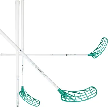 Florbal Unihoc UNILITE PRO 27 white/turq CLASSIC Florbalová hůl bílá / stříbrná, Levá (levá ruka dole), 100cm (=110cm)