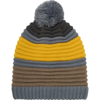 Čepice Chlapecká zimní čepice COLOR KIDS-Hat - Colorblock-7842-Stormy Weather Šedá 54 cm